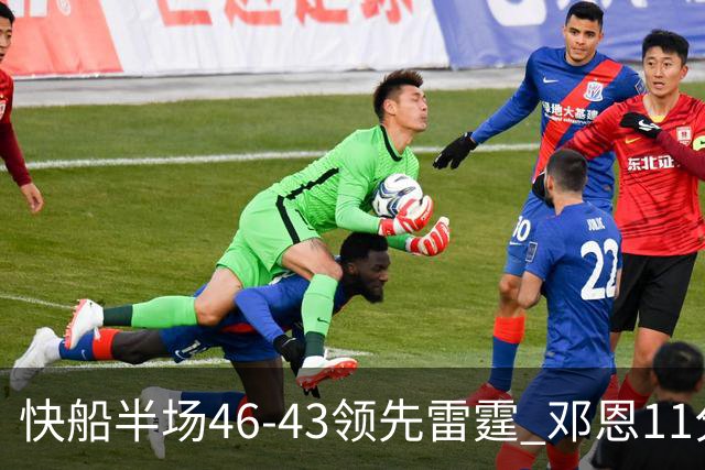 快船半场46-43领先雷霆 邓恩11分3断2帽 八村塁5中0 SGA11分